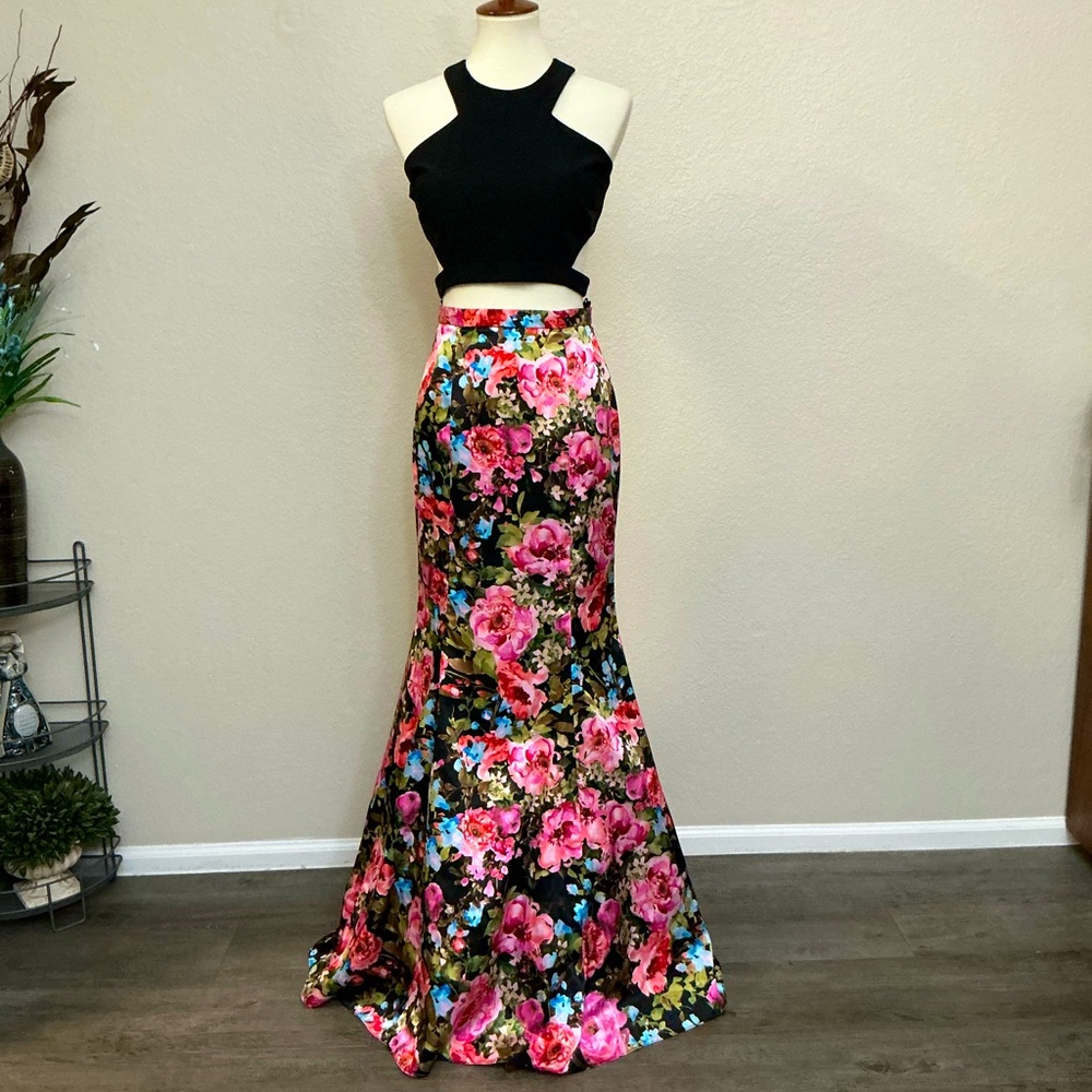 Ba Nites Floral Cut-Out Dress